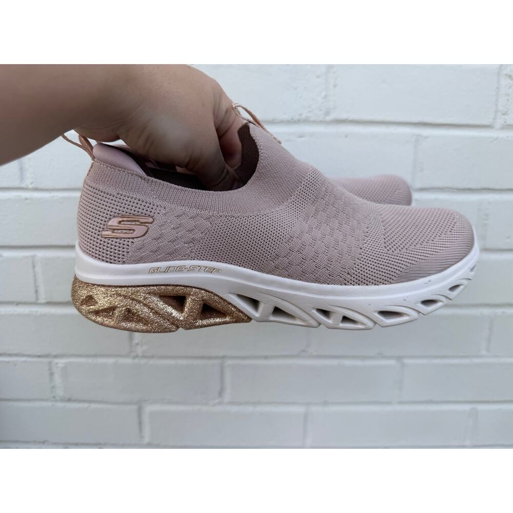 Skechers glide step / size 8.5 gold and nude pink - Picture 5 of 11